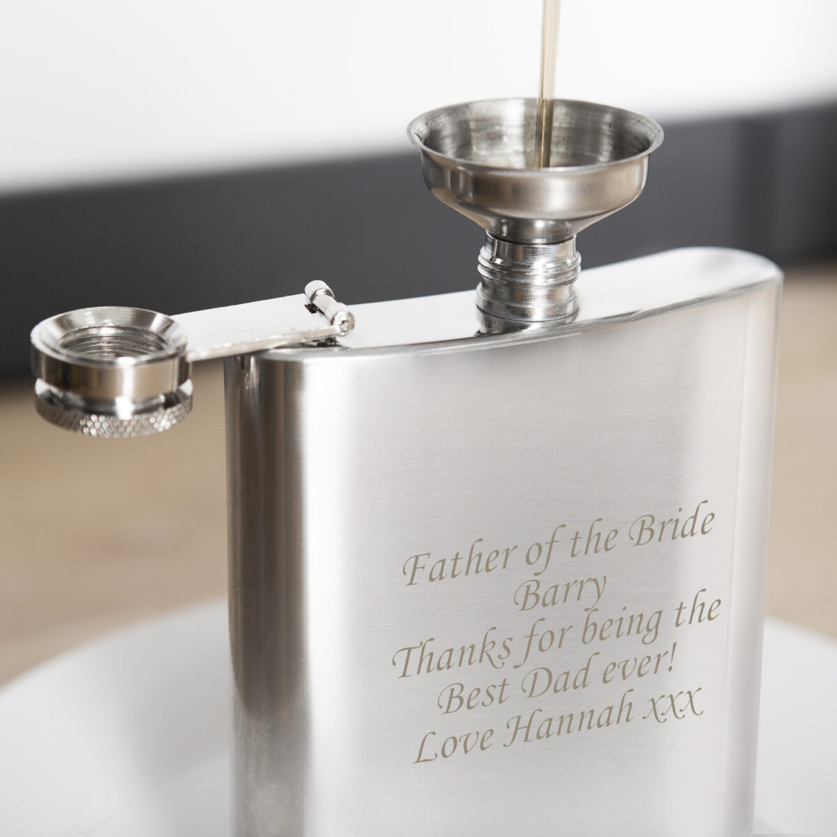 Personalised Boxed Stainless Steel Hip Flask - Image 8