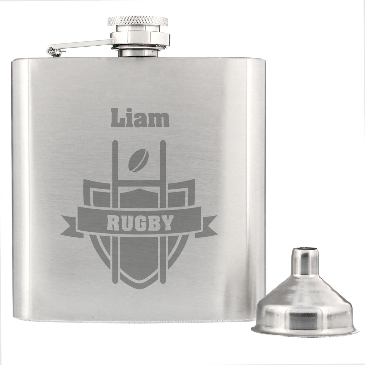Personalised Rugby Hip Flask - Image 2
