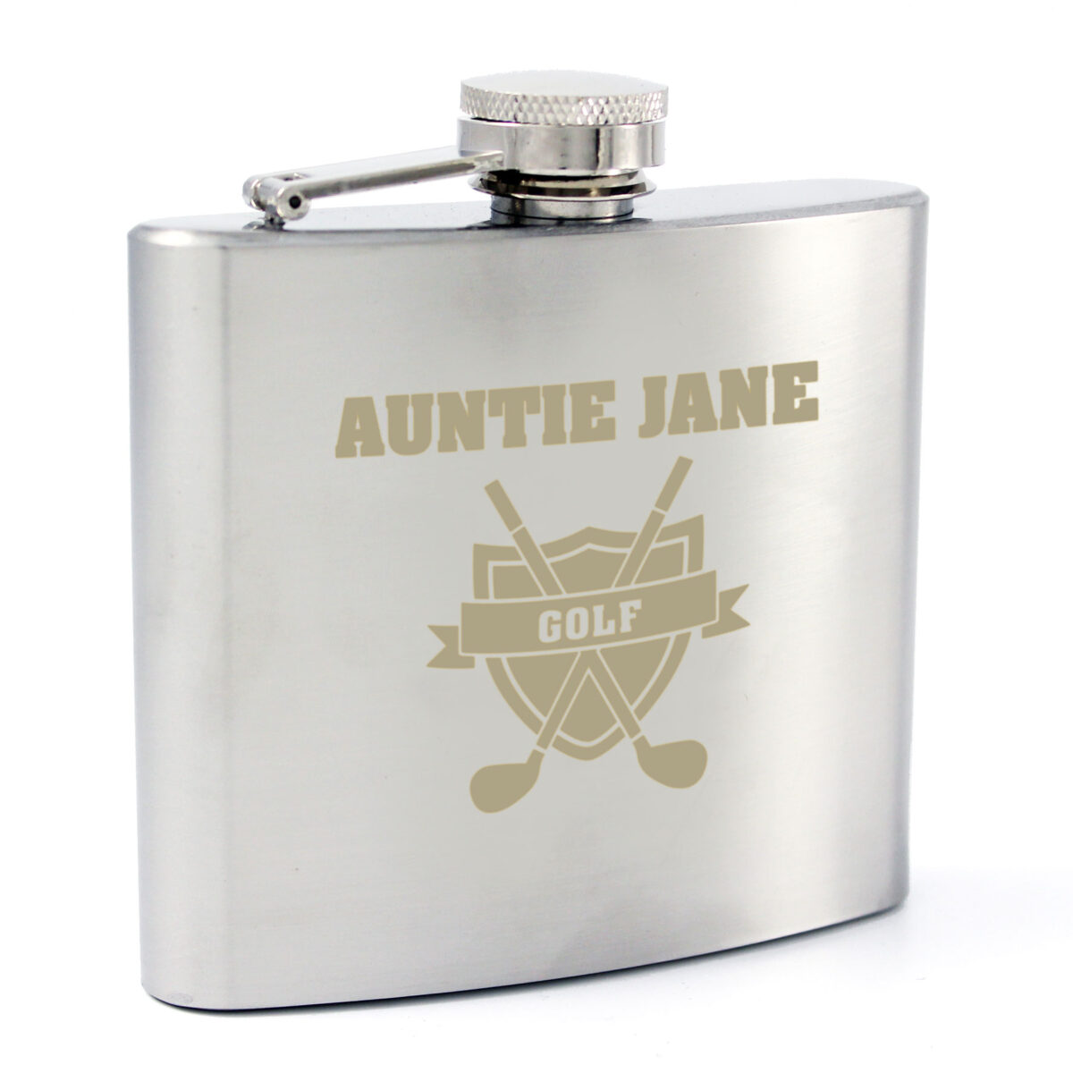 Personalised Golf Crest Hip Flask - Image 3