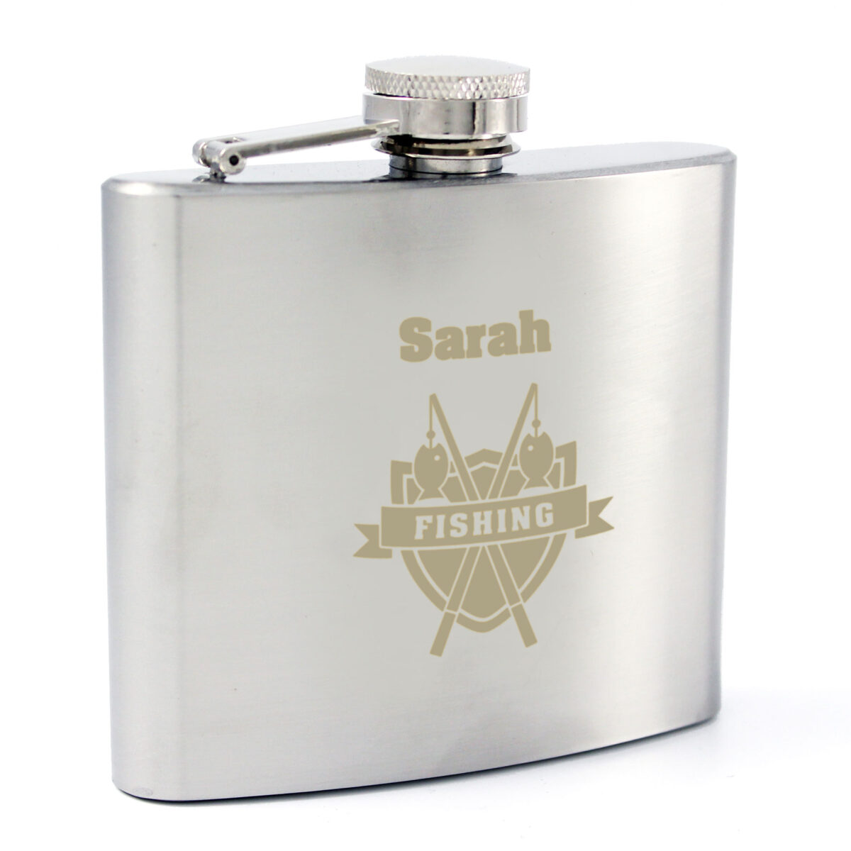 Personalised Fishing Crest Hip Flask - Image 4