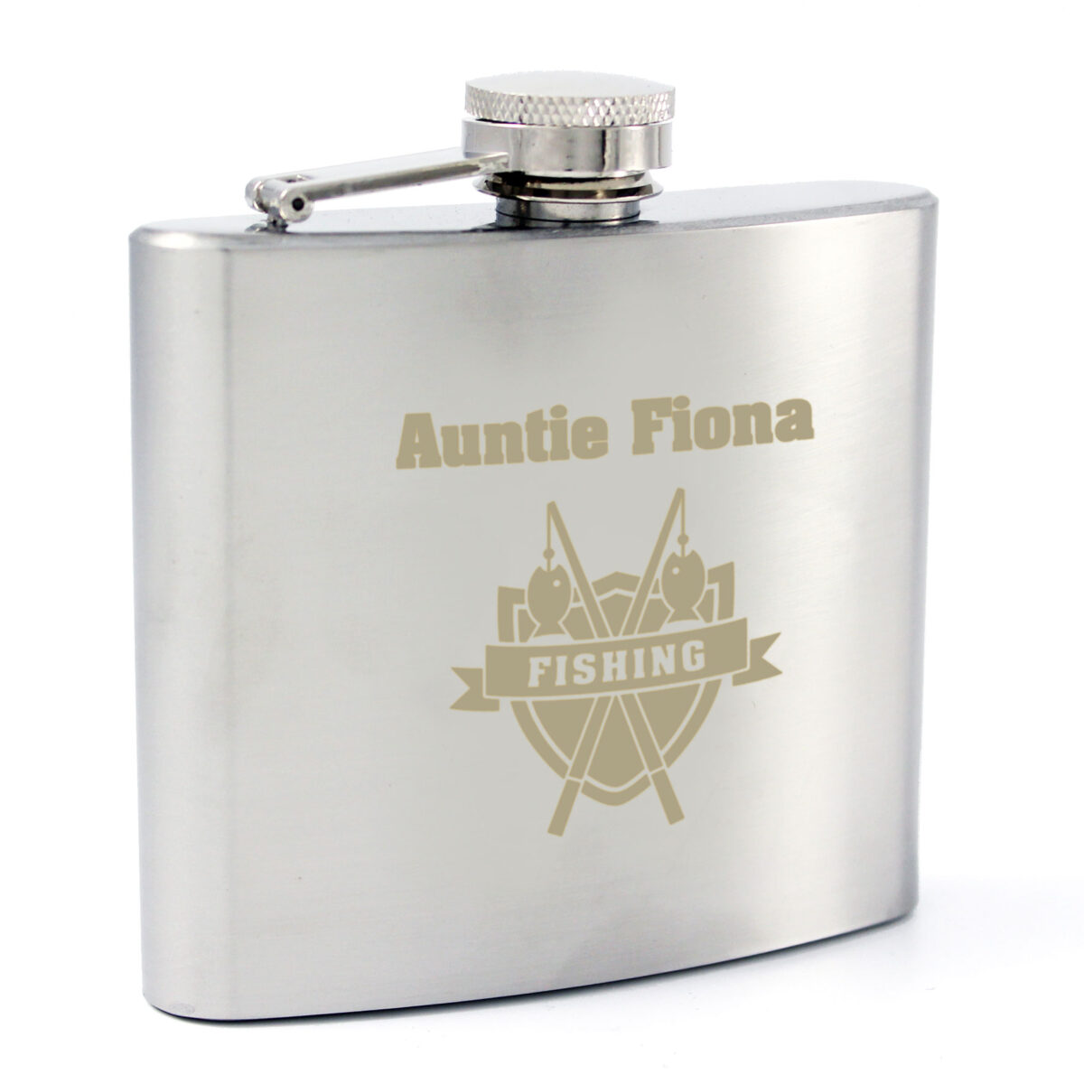 Personalised Fishing Crest Hip Flask - Image 5