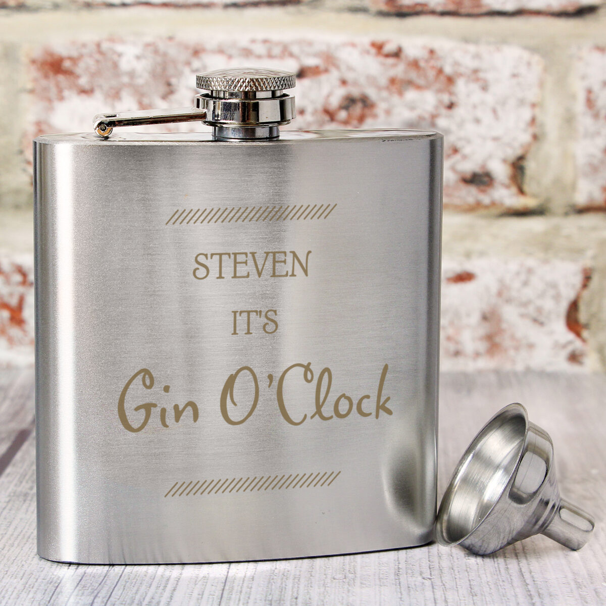 Personalised Classic Stainless Steel Hip Flask - Image 6