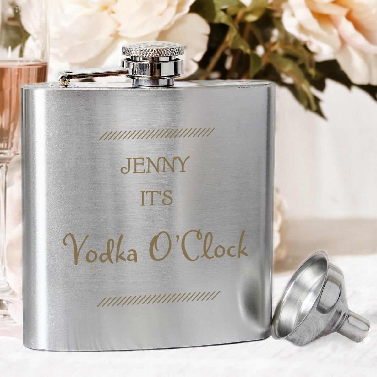 Personalised Classic Stainless Steel Hip Flask - Image 7