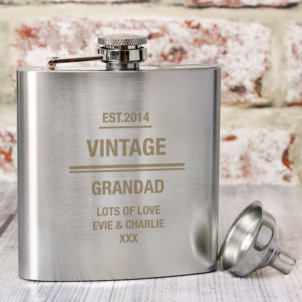 Personalised Message Stainless Steel Hip Flask - Image 7