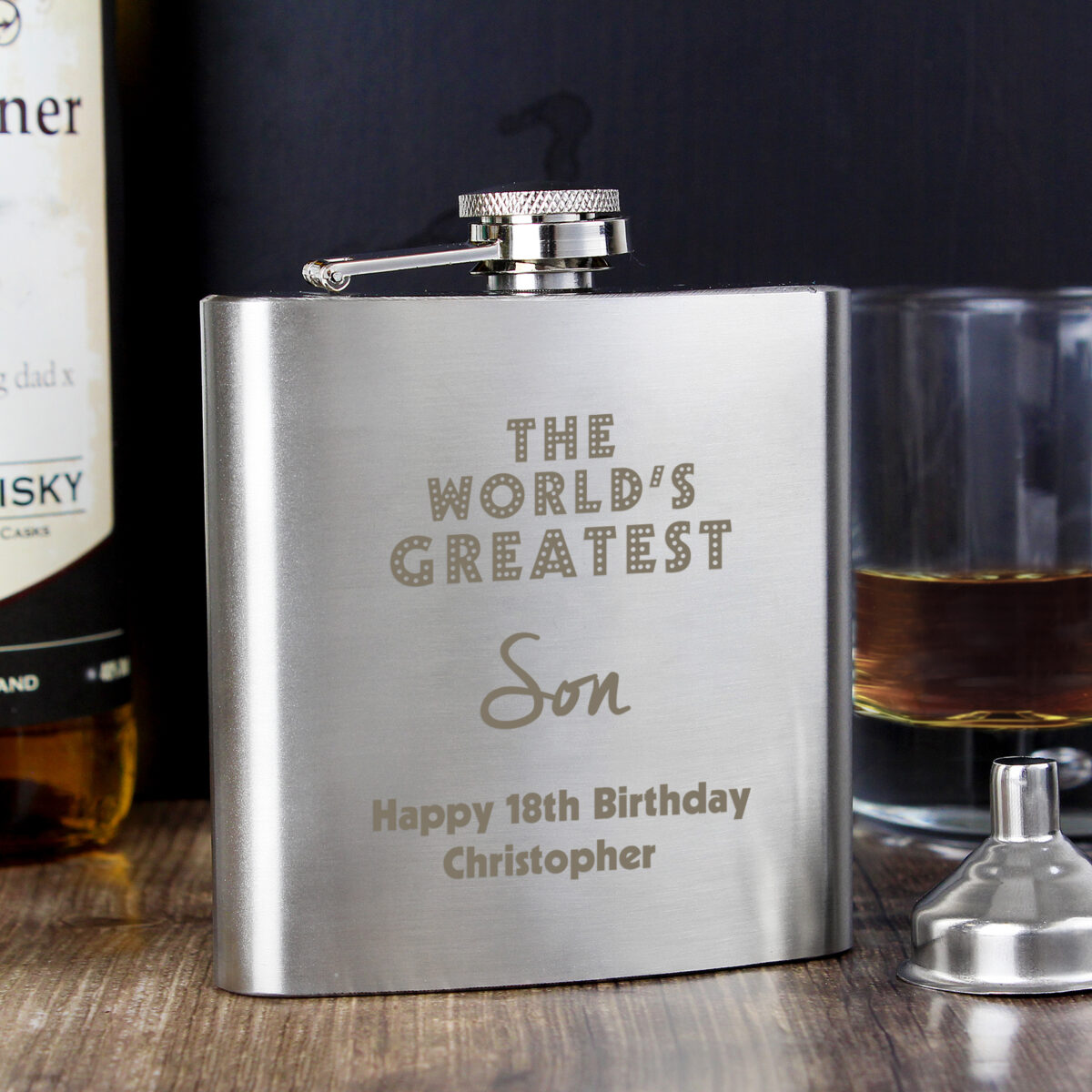 Personalised The Worlds Greatest Hip Flask - Image 5