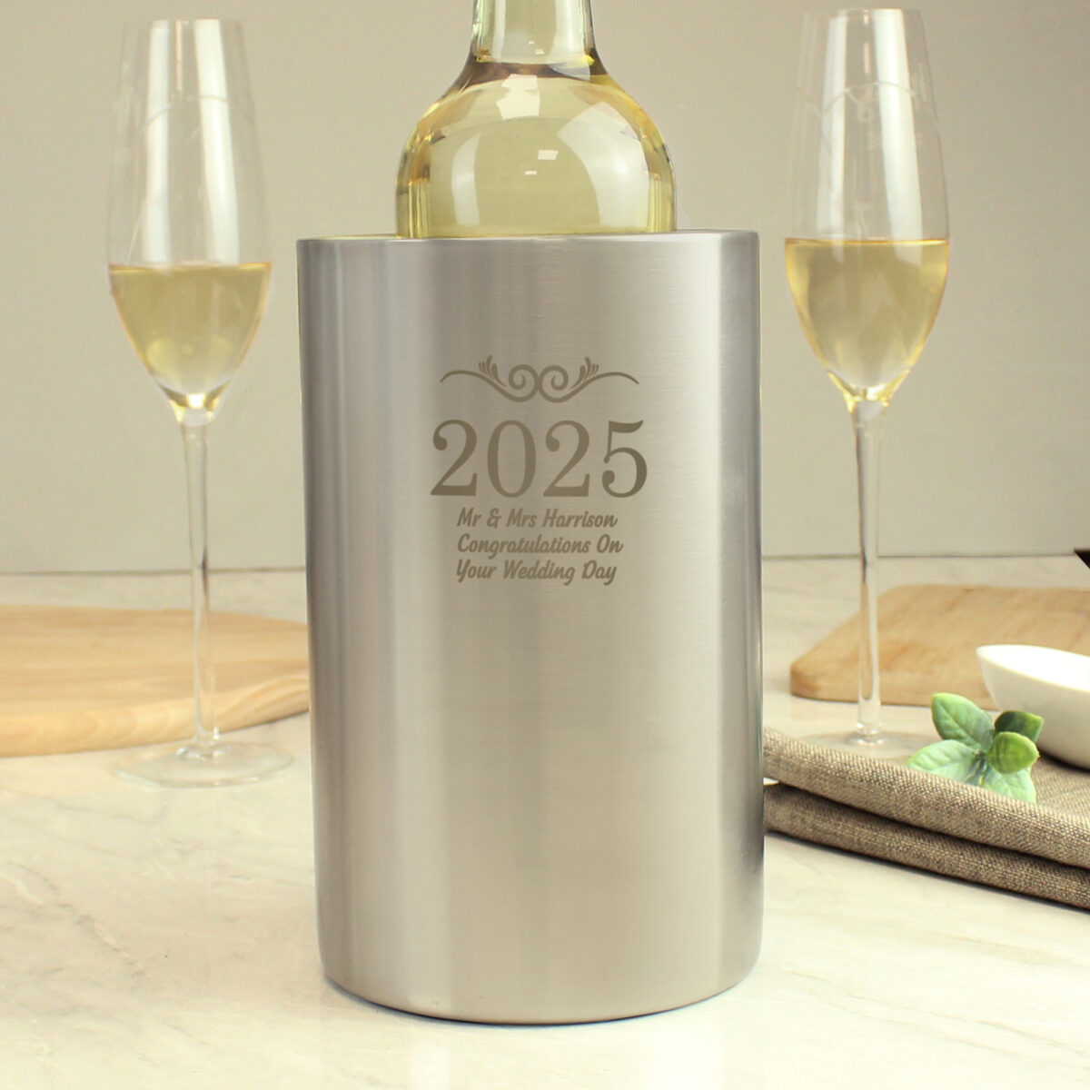 Personalised Number Frame Wine Cooler - Image 2