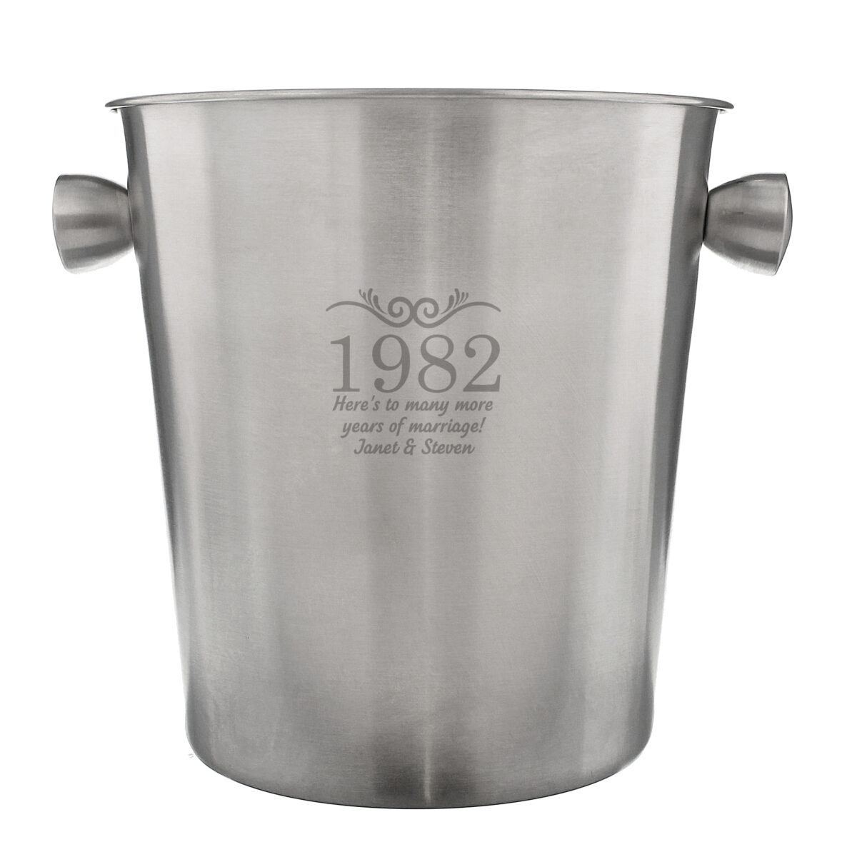 Personalised Number Frame Stainless Steel Ice Bucket - Image 6