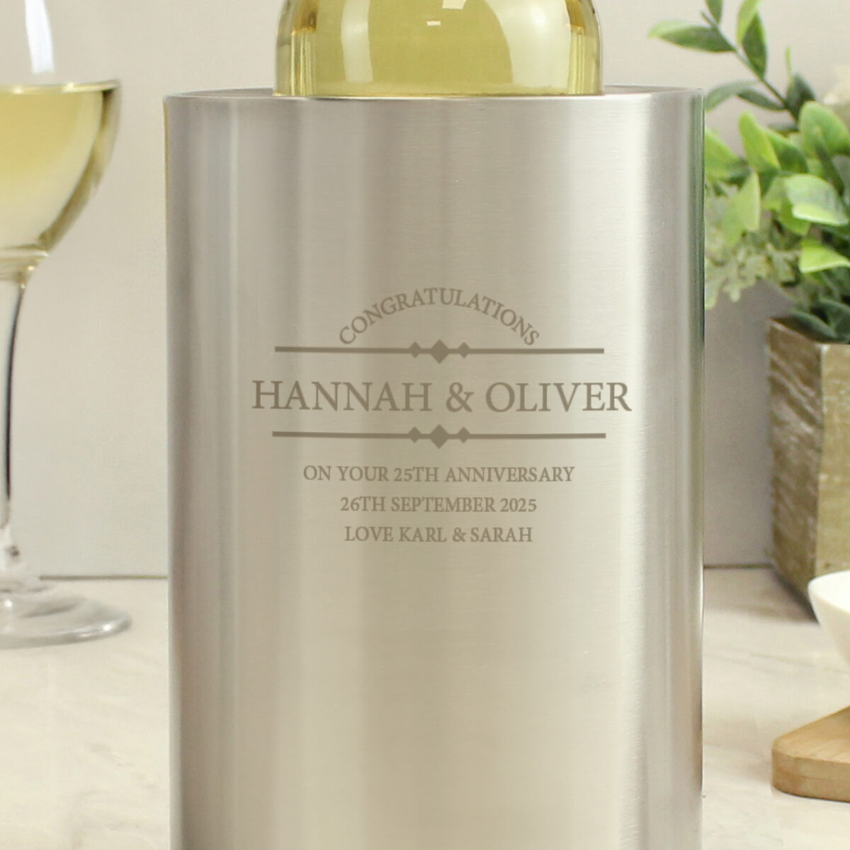 Personalised Diamond Wine Cooler - Image 5
