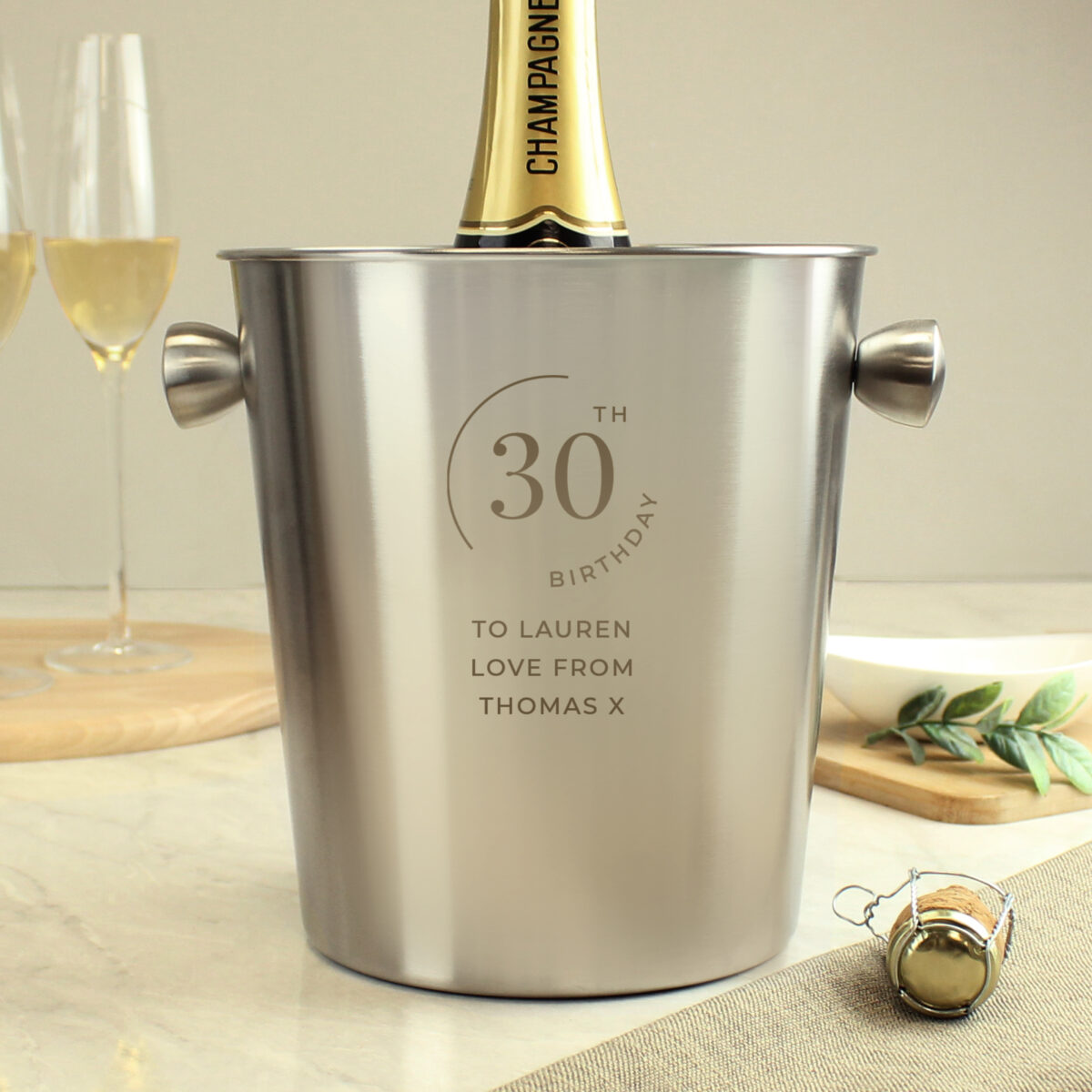 Personalised Date Stainless Steel Ice Bucket - Image 2