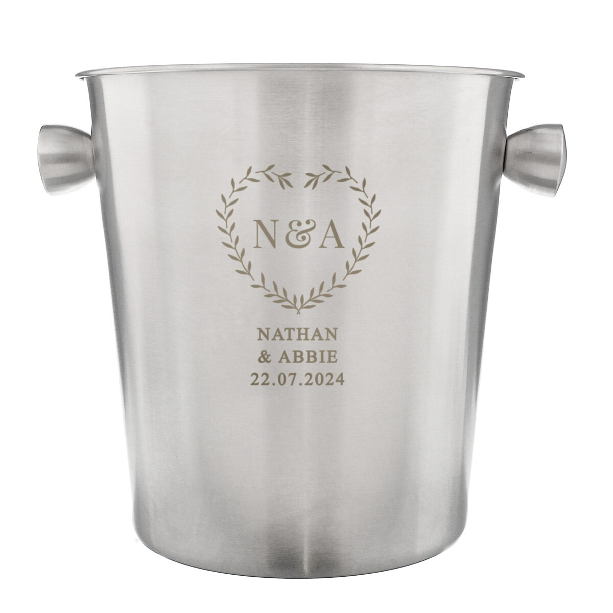 Personalised Botanical Stainless Steel Ice Bucket - Image 4