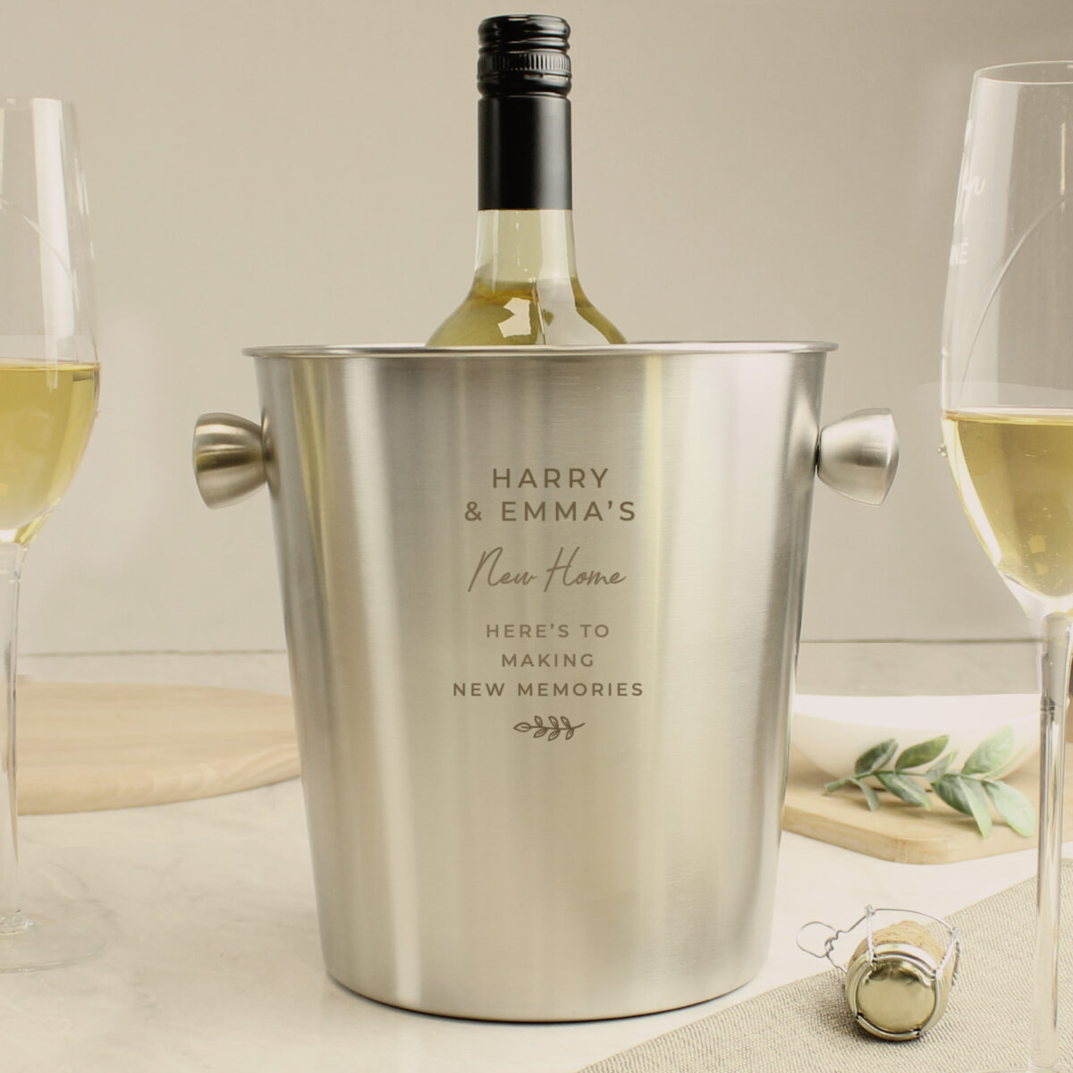 Personalised Free Text Stainless Steel Ice Bucket - Image 3