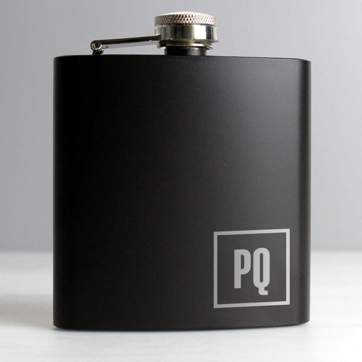 Personalised Initials Black Hip Flask - Image 7