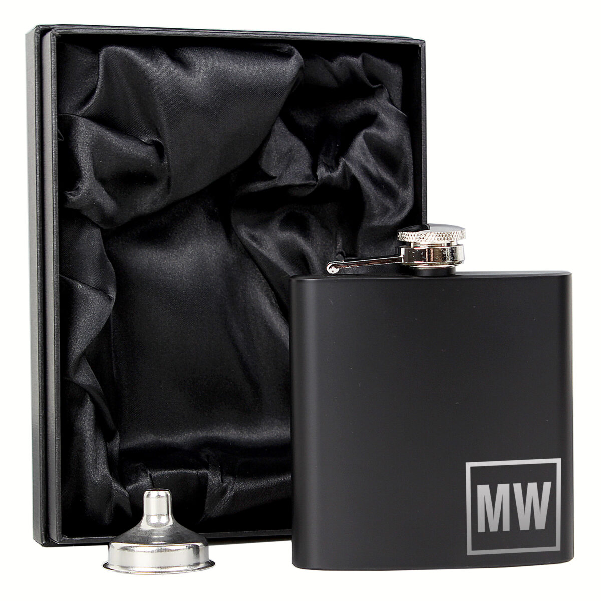 Personalised Initials Black Hip Flask - Image 9