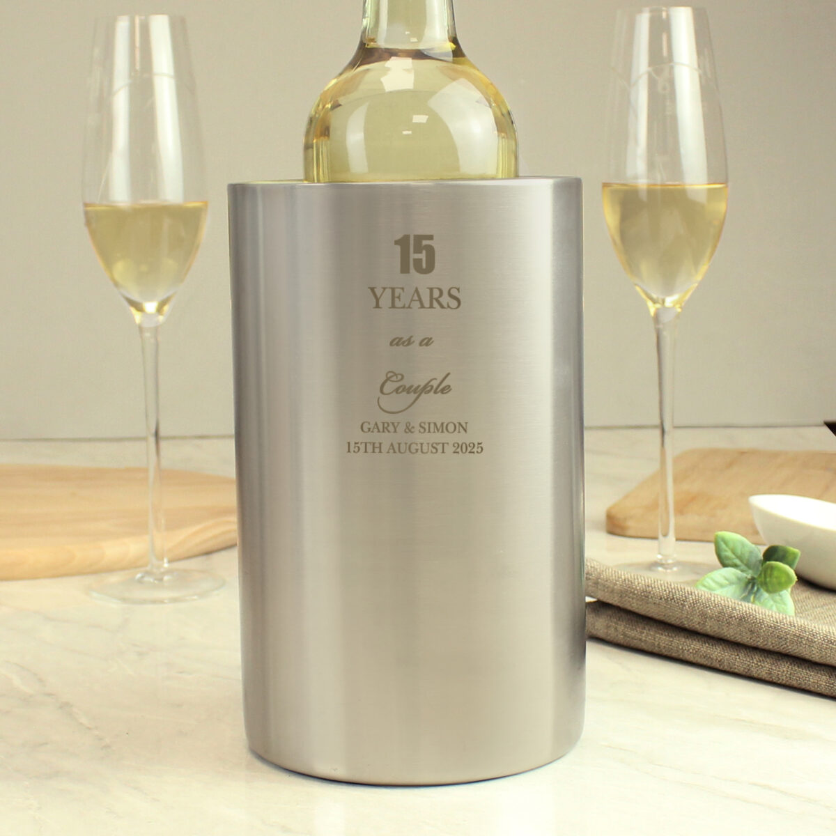 Personalised Anniversary Wine Cooler - Image 2