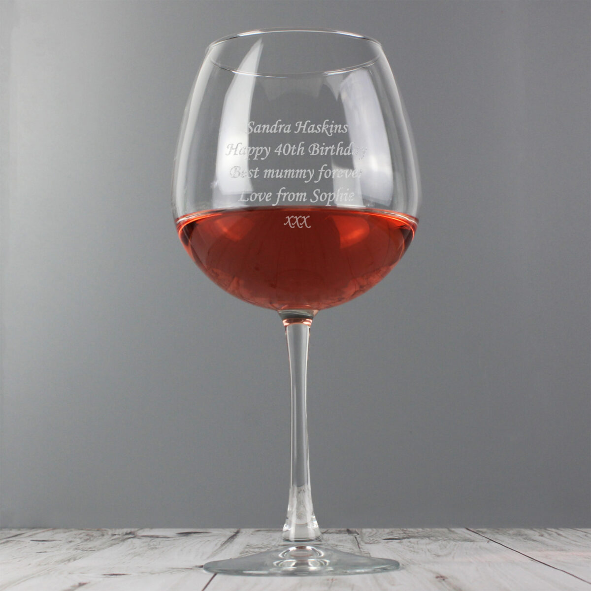 Personalised Bottle of Wine Glass - Image 2