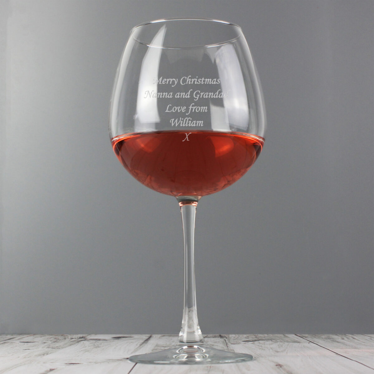 Personalised Bottle of Wine Glass - Image 4