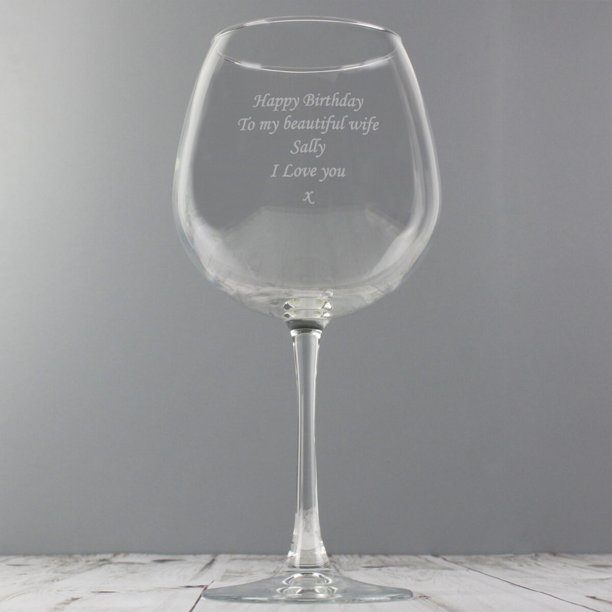 Personalised Bottle of Wine Glass - Image 7