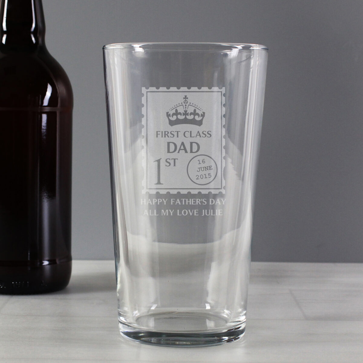 Personalised 1st Class Pint Glass - Image 2