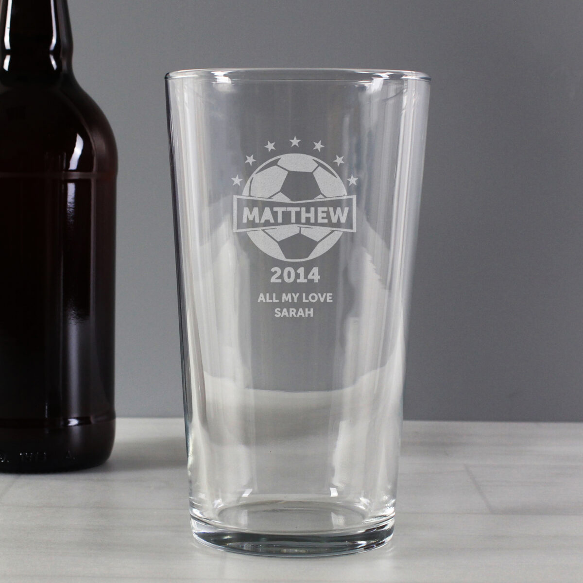 Personalised Football Pint Glass - Image 2