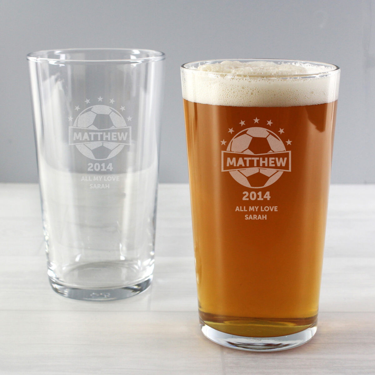 Personalised Football Pint Glass - Image 3