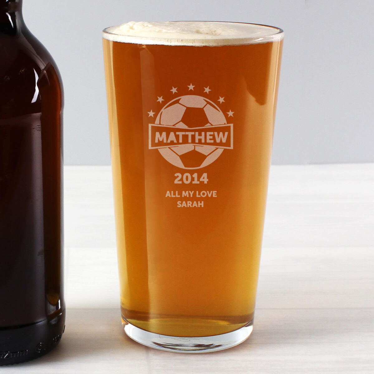 Personalised Football Pint Glass - Image 4