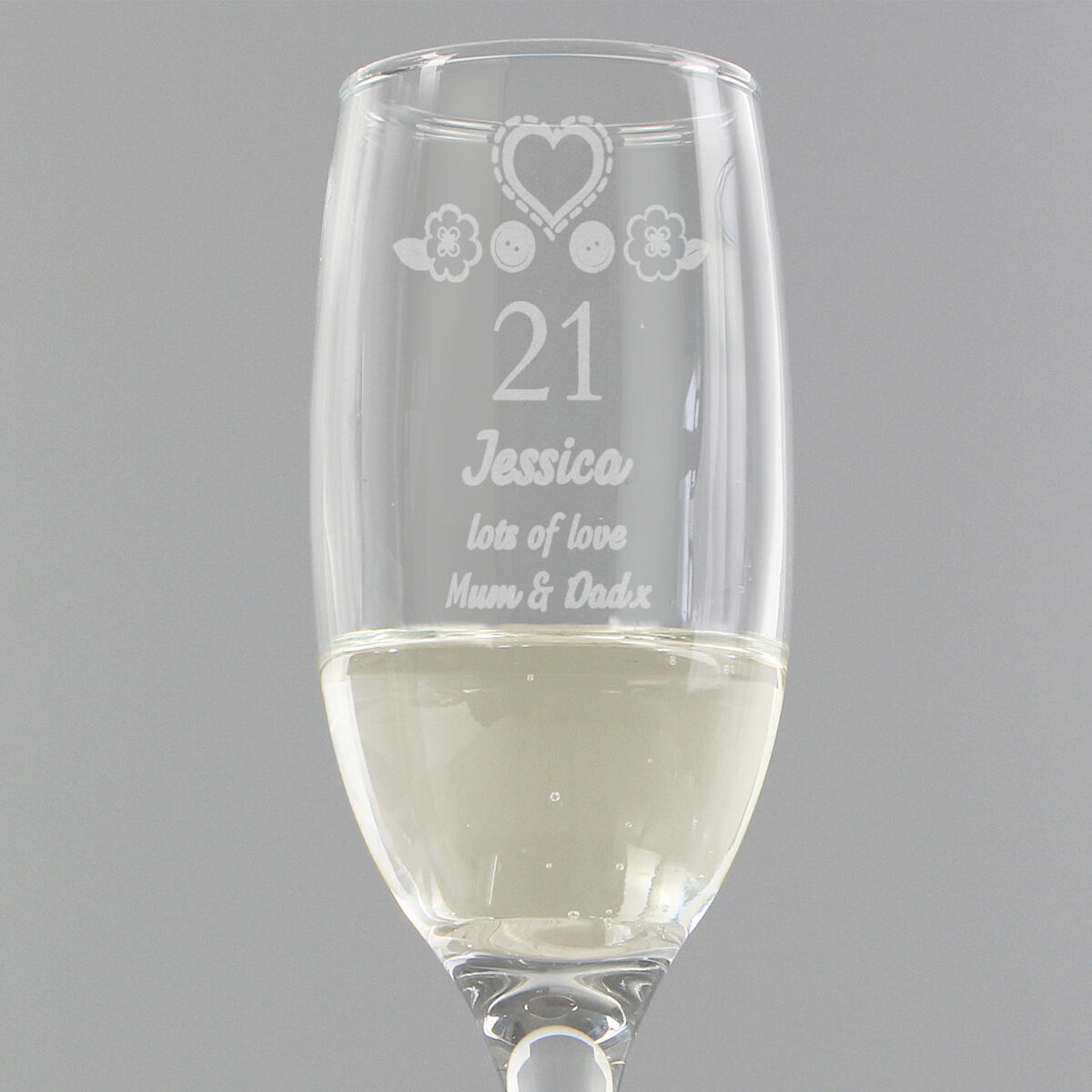 Personalised Birthday Craft Flute Glass - Image 2