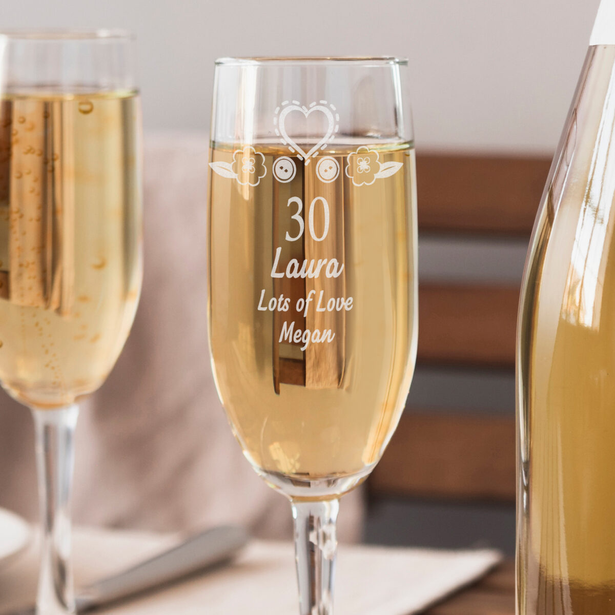 Personalised Birthday Craft Flute Glass - Image 3