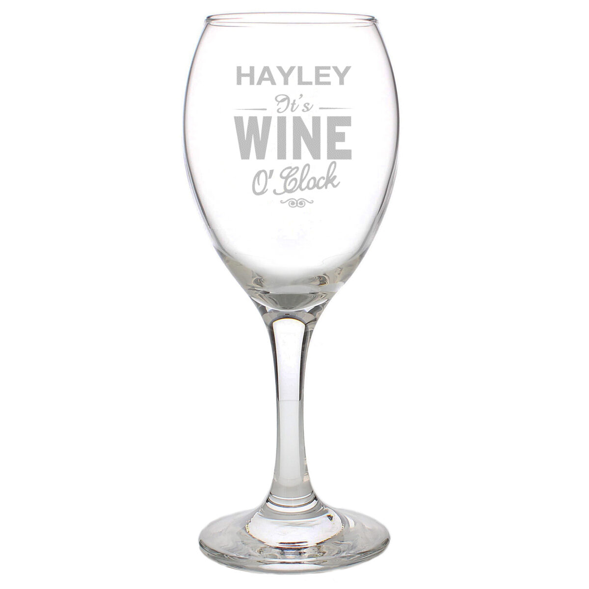Personalised Wine O'Clock Engraved Wine Glass - Image 3