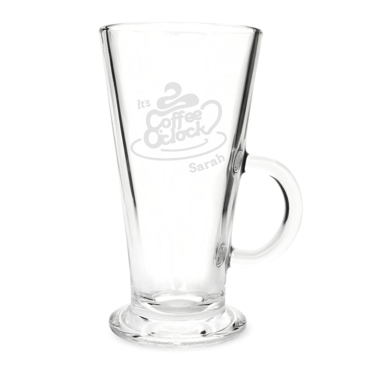 Personalised Coffee O Clock Latte Glass - Image 4