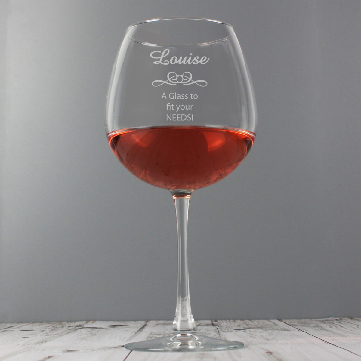 Personalised Decorative Bottle of Wine Glass - Image 3