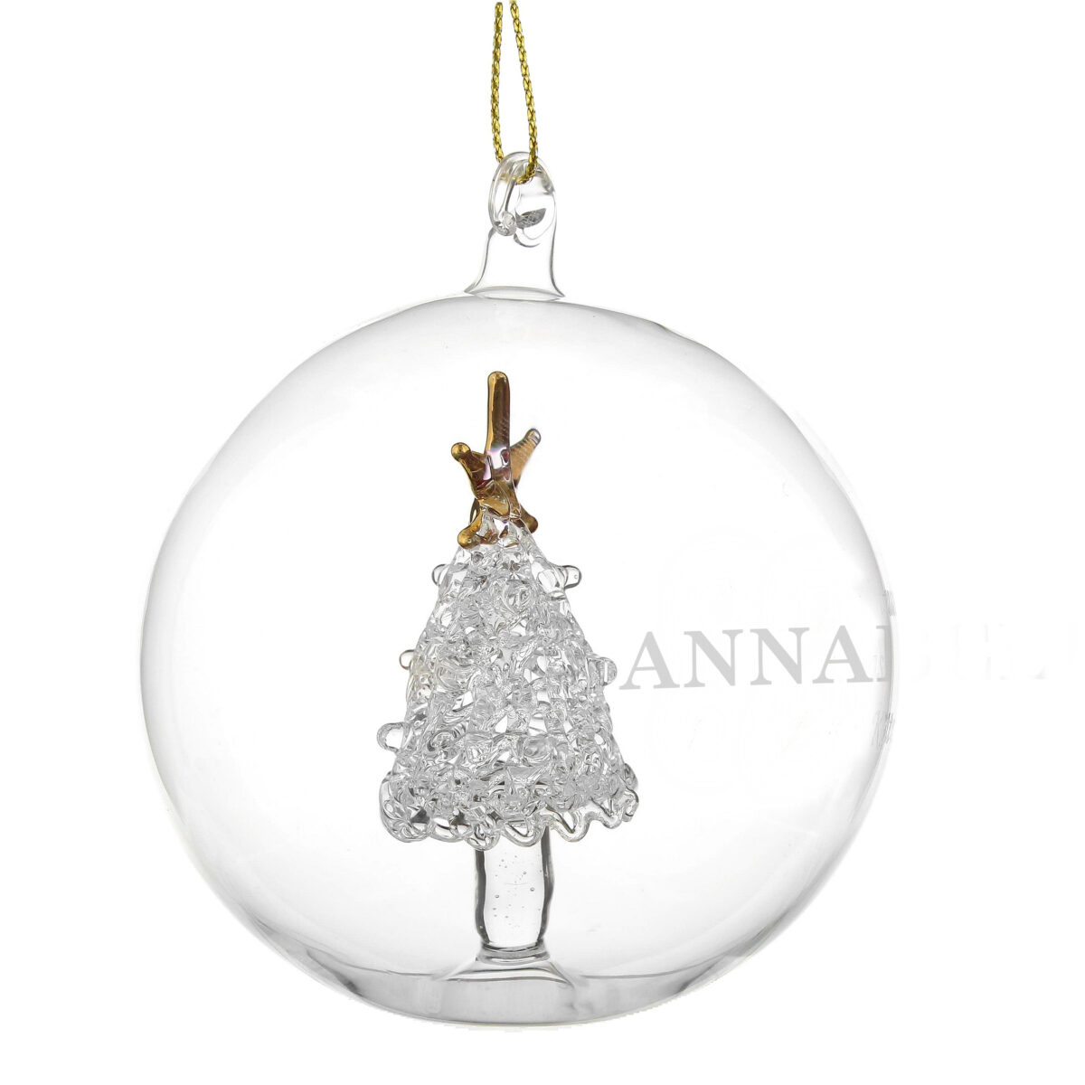 Personalised Name Only Christmas Tree Glass Bauble - Image 6