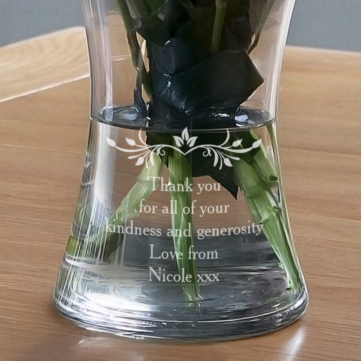 Personalised Sentiments Glass Vase - Image 2