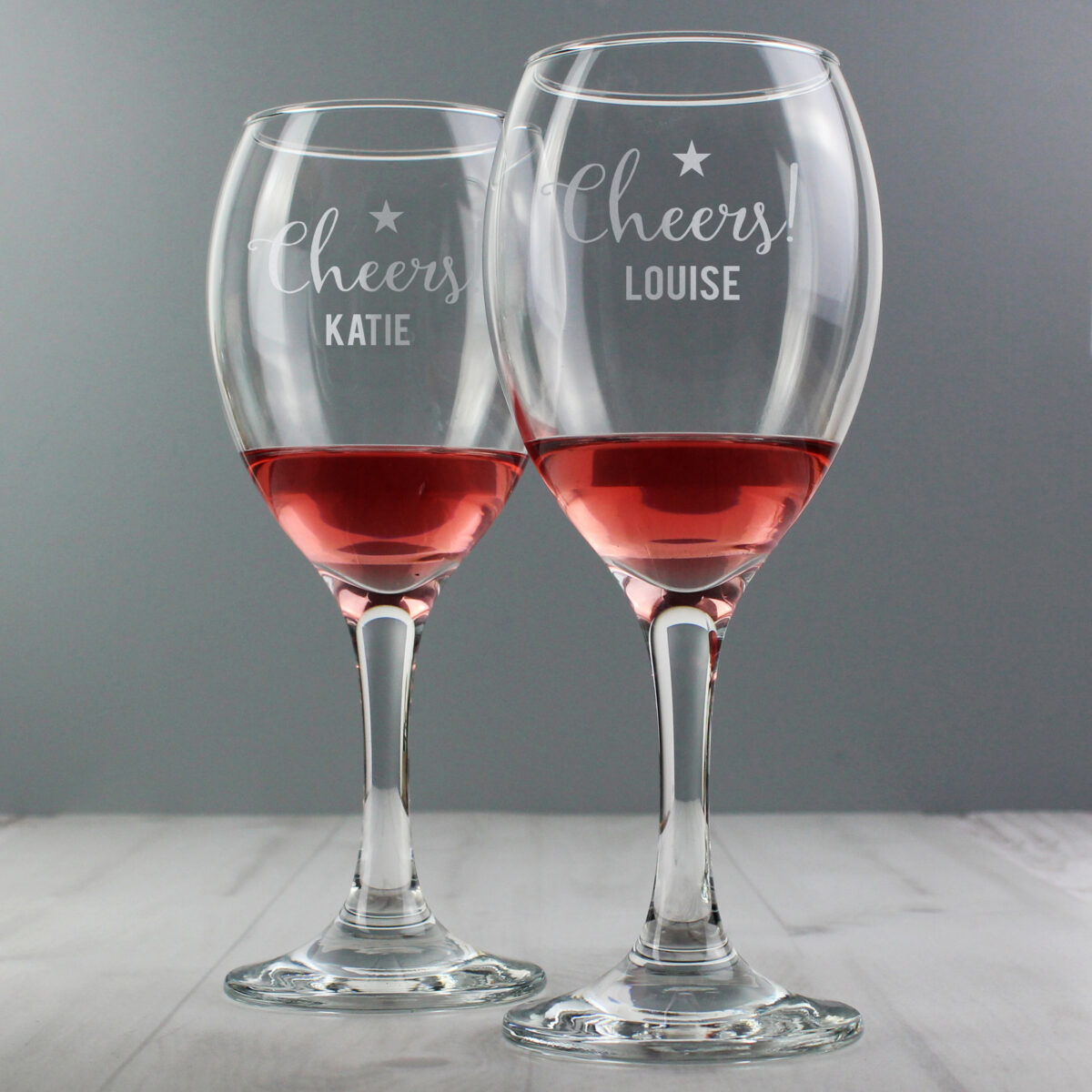 Personalised Cheers Wine Glass Set - Image 2