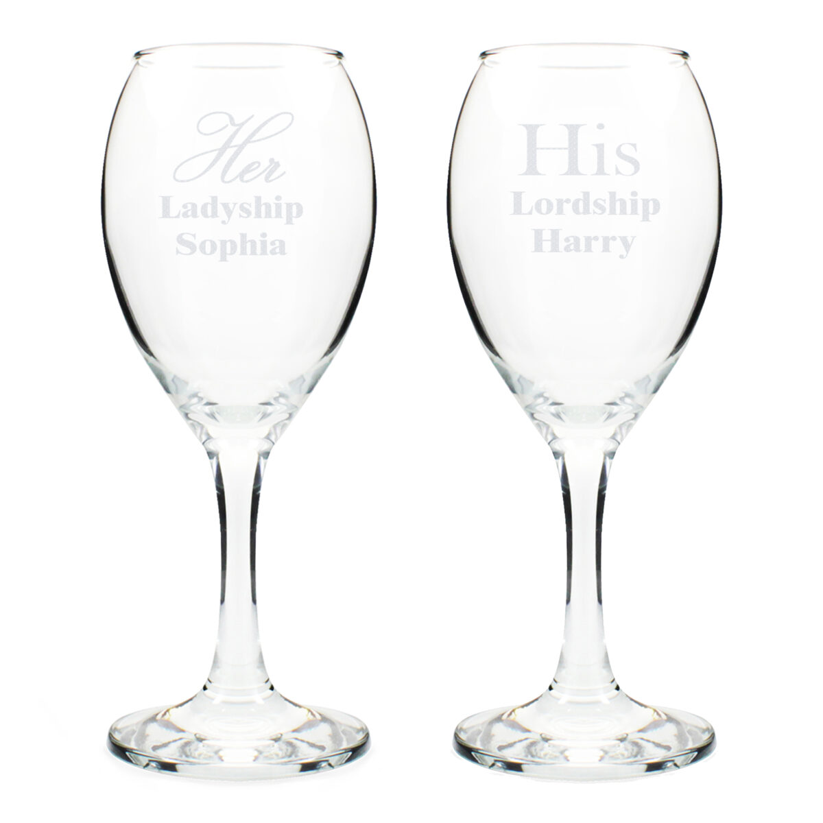 Personalised His & Her Wine Glass Set - Image 3