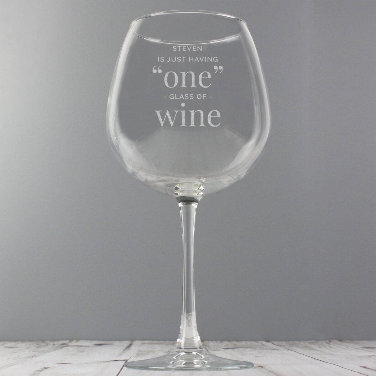 Personalised 'One Glass' Bottle of Wine Glass - Image 4