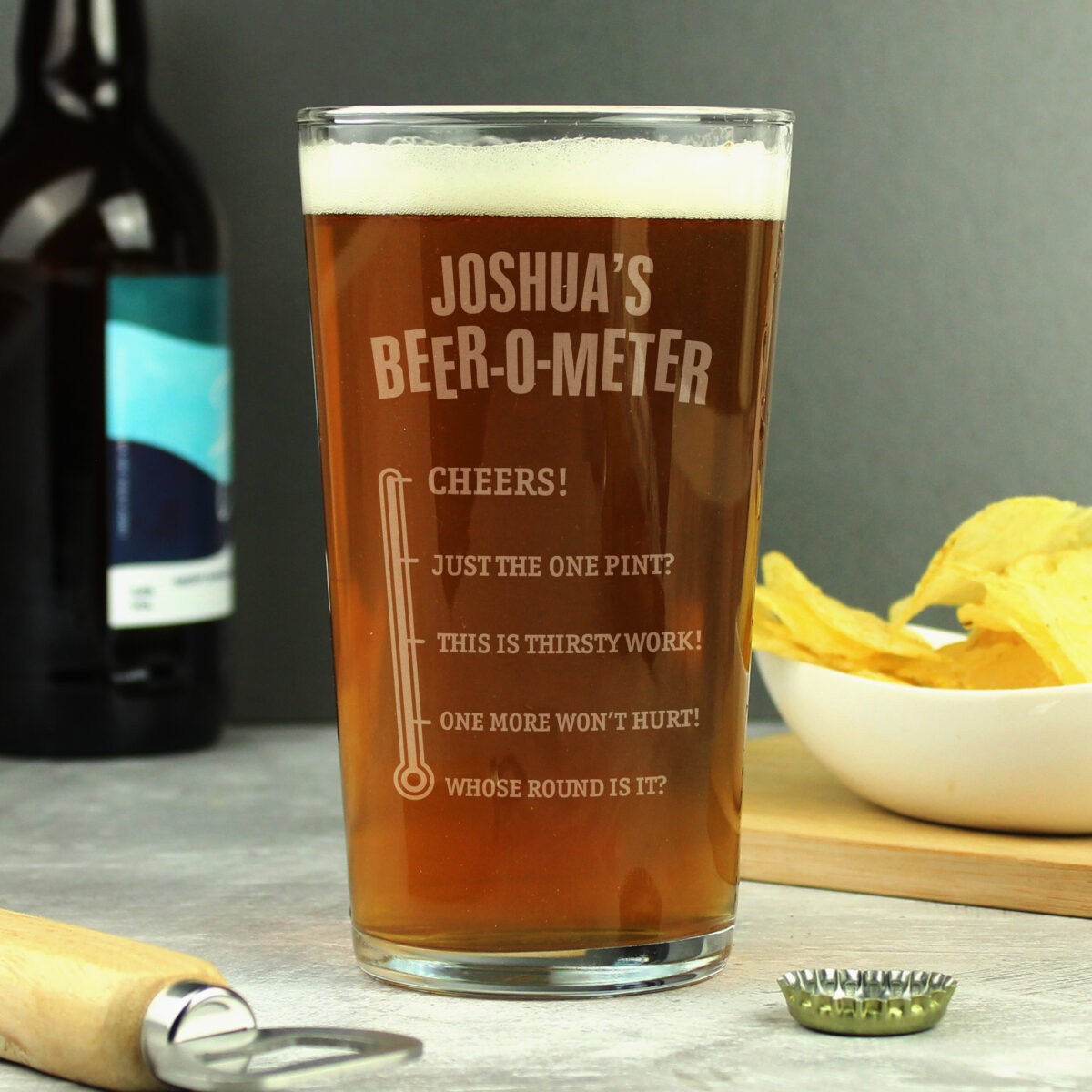 Personalised Beer-o-Meter Pint Glass - Image 2