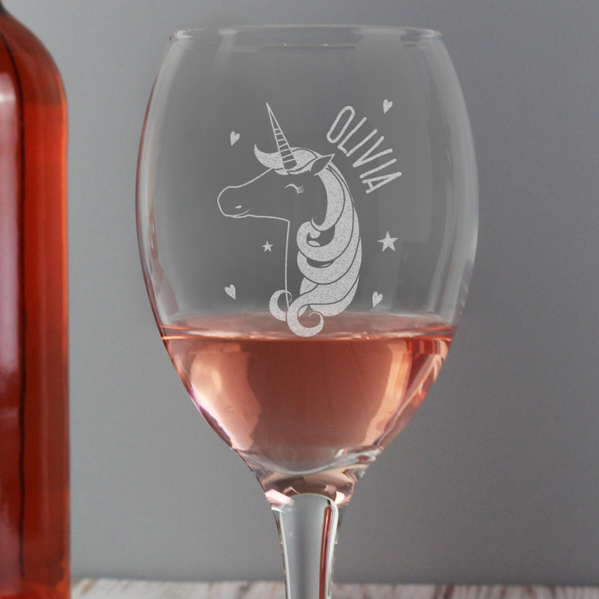 Personalised Unicorn Engraved Wine Glass - Image 4