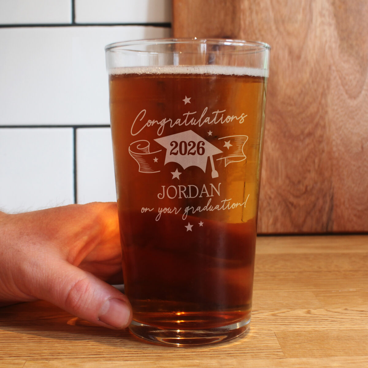 Personalised Graduation Pint Glass - Image 3