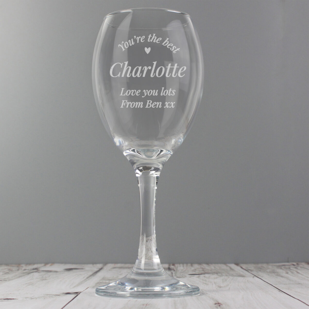 Personalised You Are The Best Wine Glass - Image 4