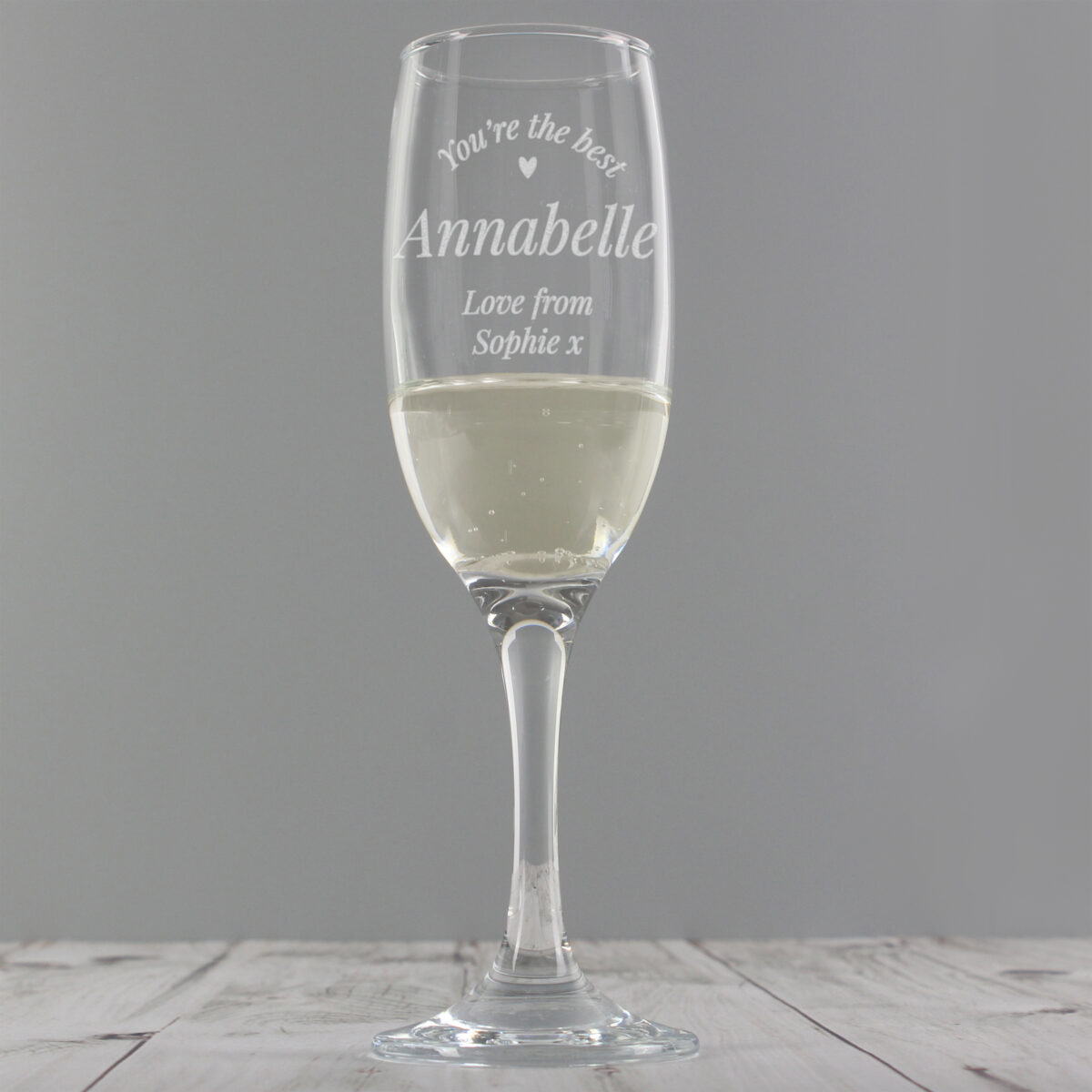 Personalised You Are The Best Flute Glass - Image 4