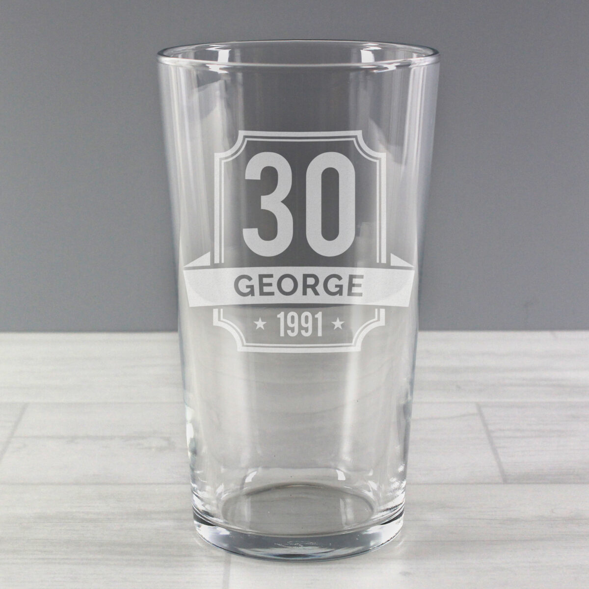 Personalised Big Age & Name Birthday Pint Glass - Image 2