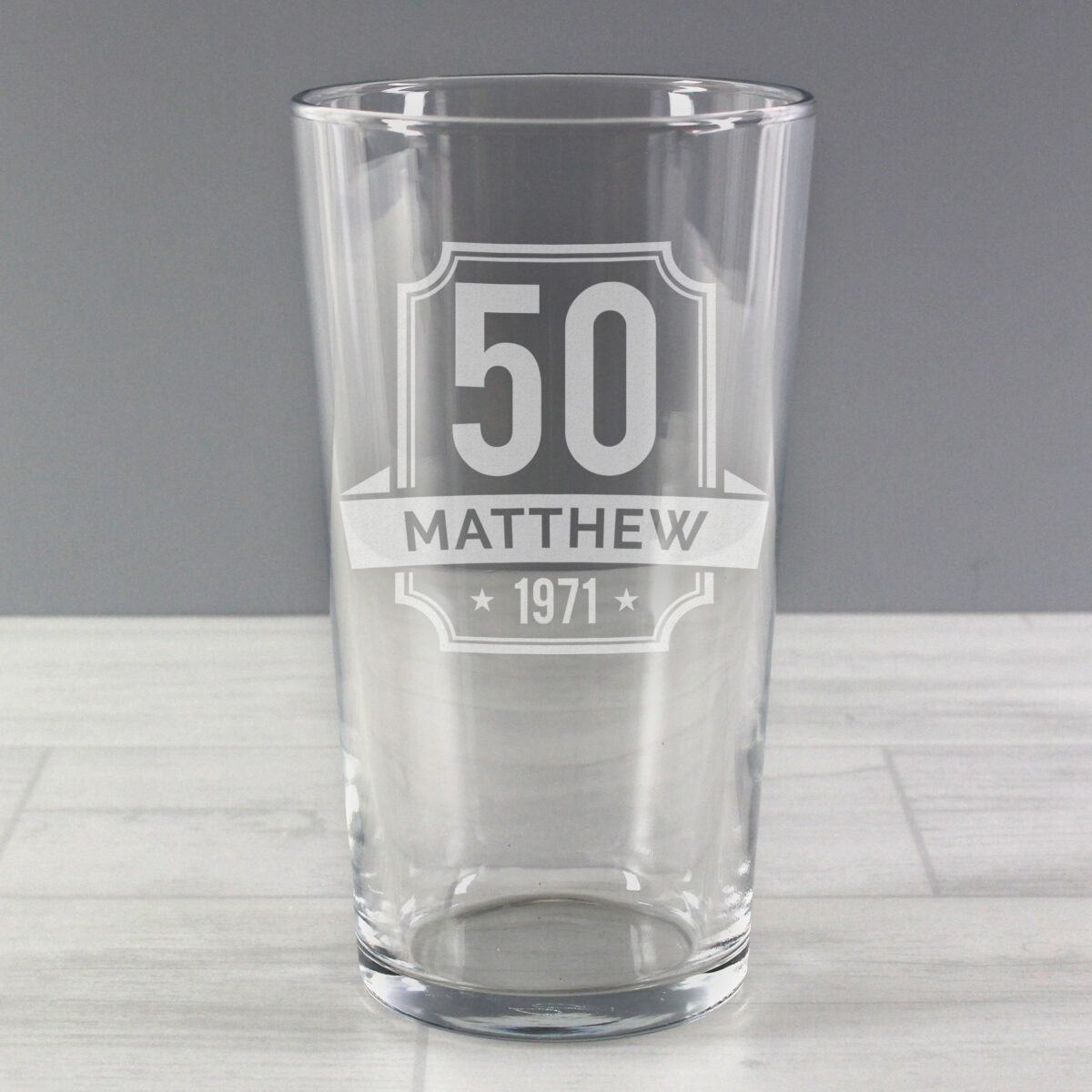 Personalised Big Age & Name Birthday Pint Glass - Image 4