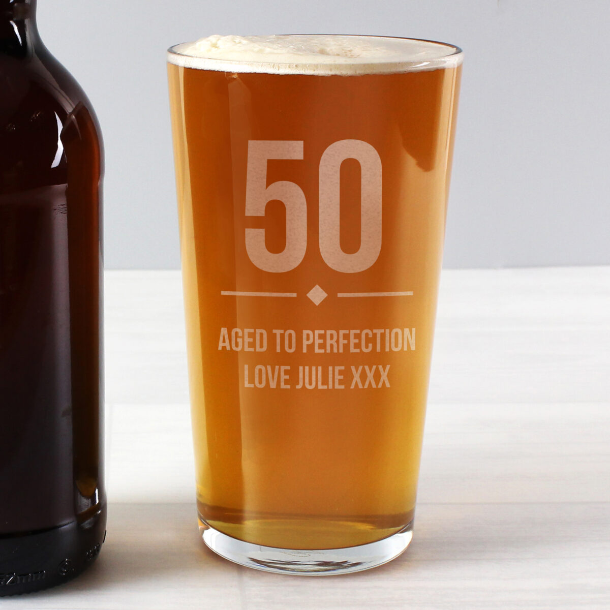 Personalised Big Age Birthday Pint Glass - Image 3