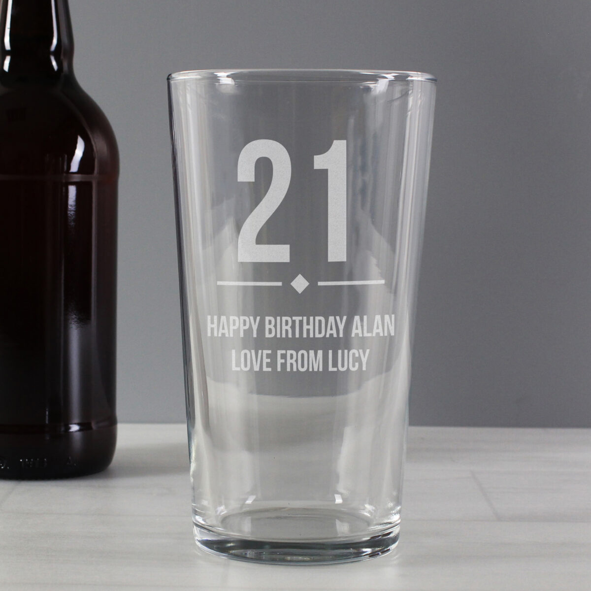 Personalised Big Age Birthday Pint Glass - Image 4