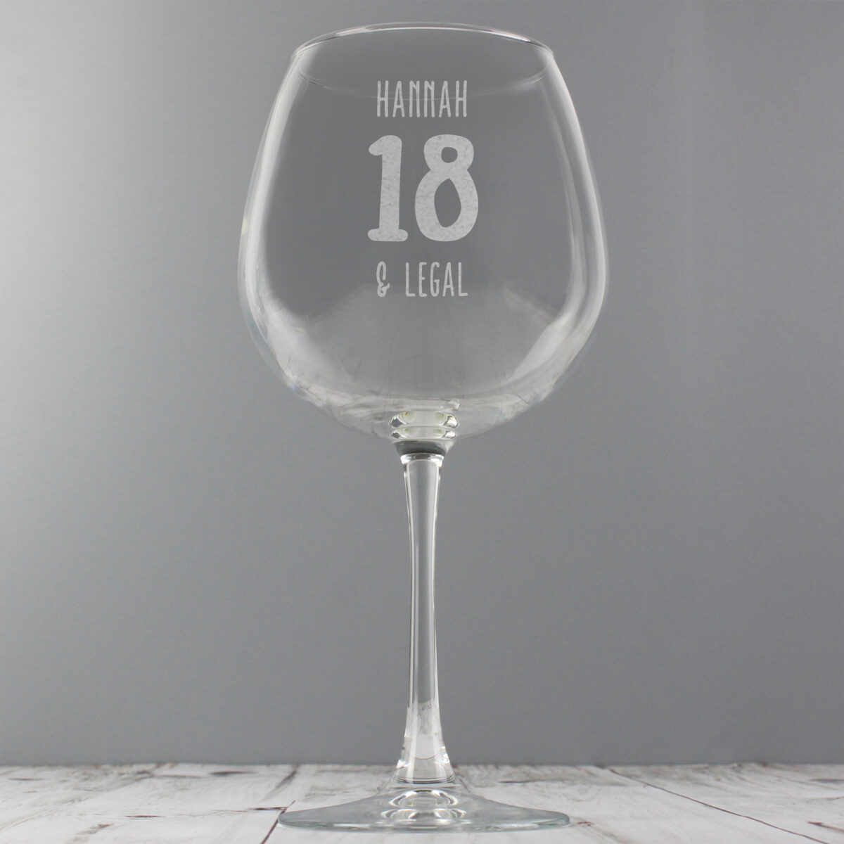 Personalised Big Age Bottle of Wine Glass - Image 3