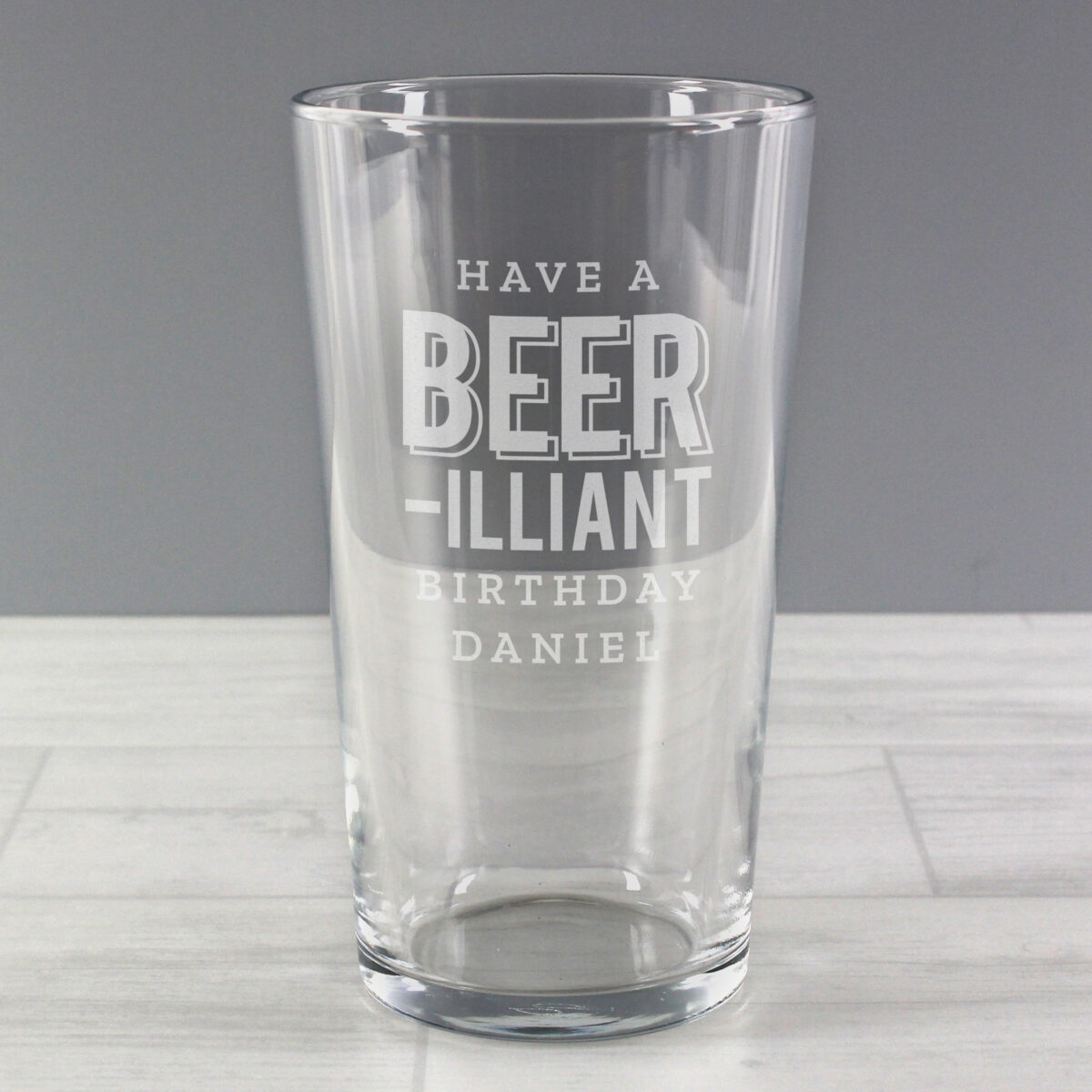 Personalised Beer-Illiant Birthday Pint Glass - Image 2