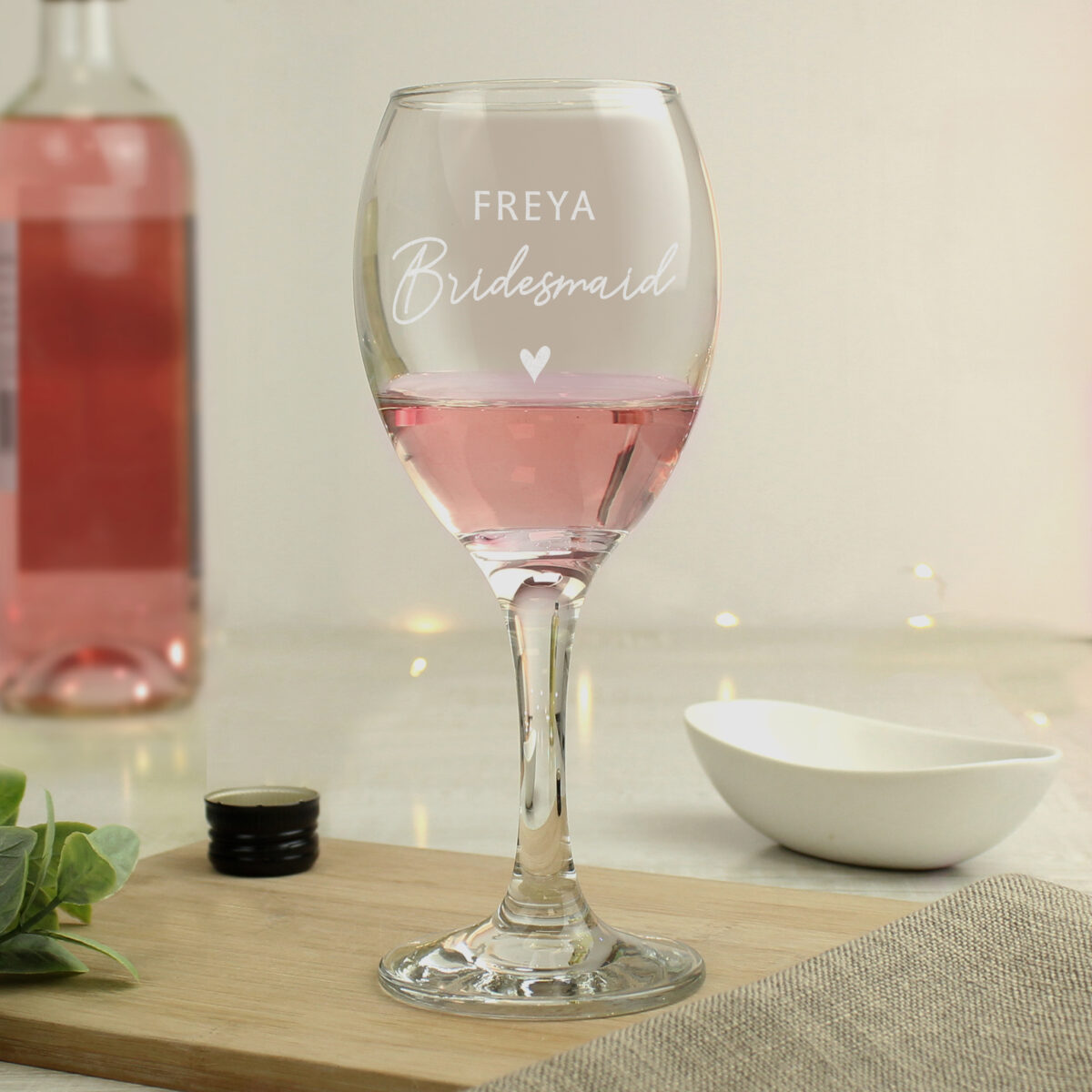 Personalised Bridesmaid Wine Glass - Image 2