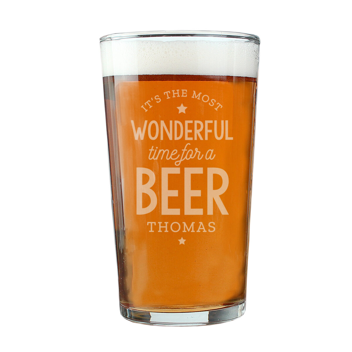 Personalised Wonderful Time For A Beer Pint Glass - Image 3