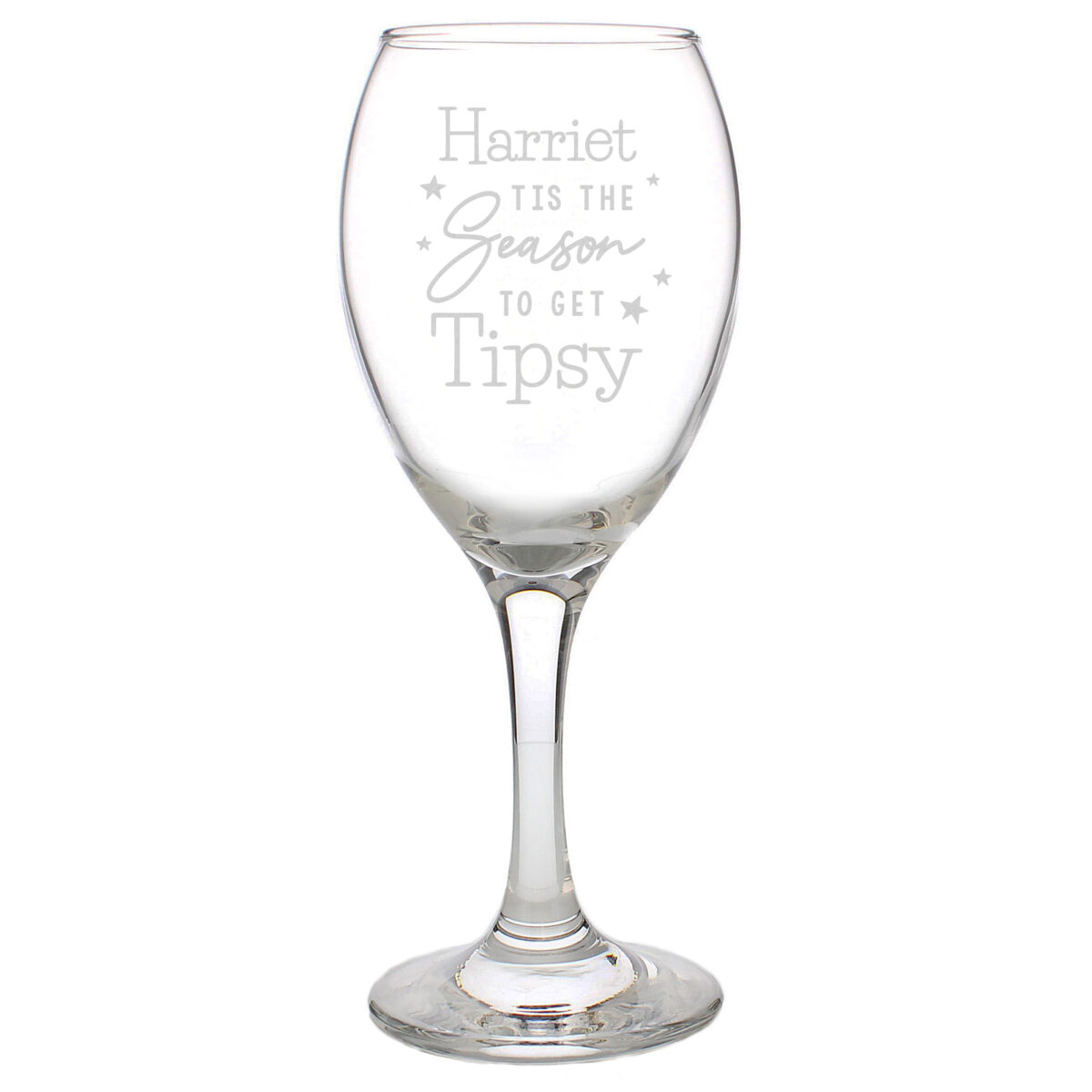 Personalised Tis The Season To Get Tipsy Season Wine Glass - Image 4