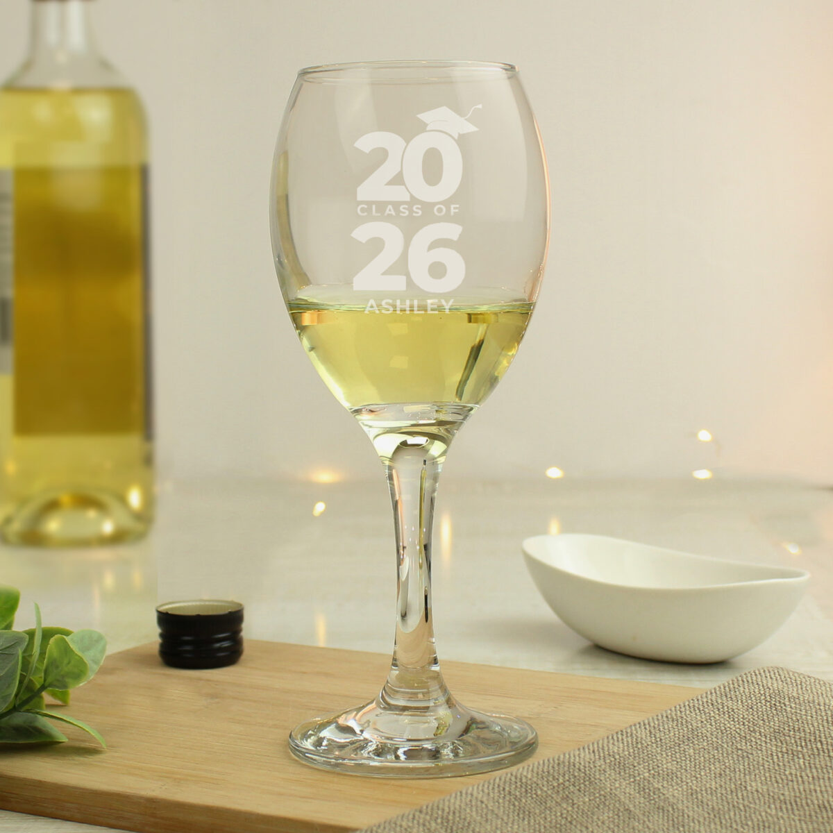 Personalised Class of Graduation Wine Glass - Image 2